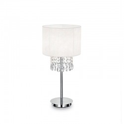 Opera - Chrome Table Lamp with White Organza & Crystal  Opera - Chrome Table Lamp with White Organza & Crystal