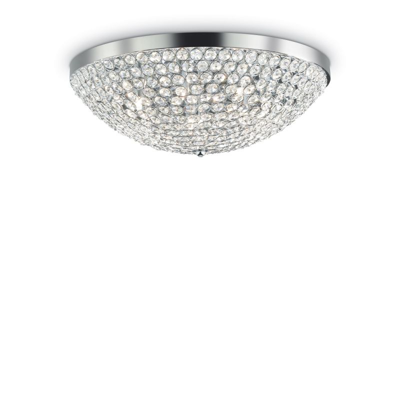 Crystal & Acrylic - Orion - Crystal with Chrome 12 Light Ceiling Lamp IdealLux-059129 - Orion - Crystal with Chrome 12 Light Ceiling Lamp