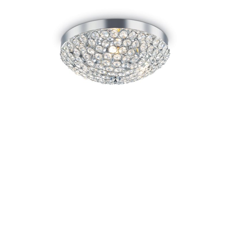 Crystal & Acrylic - Orion - Crystal with Chrome 5 Light Ceiling Lamp IdealLux-059143 - Orion - Crystal with Chrome 5 Light Ceiling Lamp