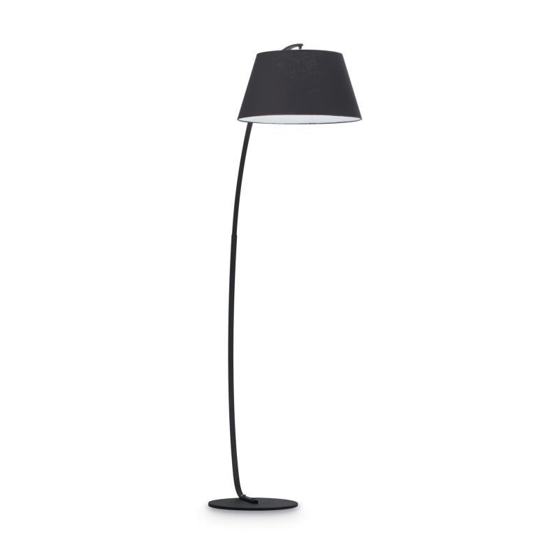 IdealLux-051765 - Pagoda - Adjustable Black Fabric Floor Lamp