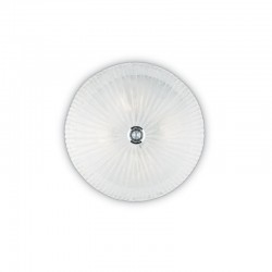 Shell - Chrome 3 Light Ceiling Lamp with Decorative Glass Shell - Chrome 3 Light Ceiling Lamp with Decorative Glass