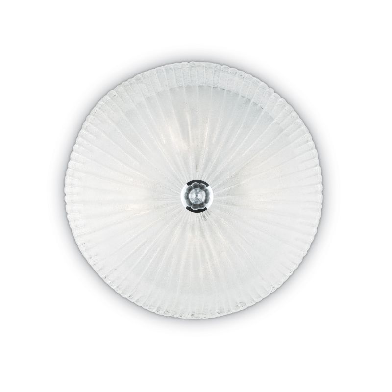 IdealLux-008622 - Shell - Decorative Glass with Chrome 6 Light Ceiling Lamp