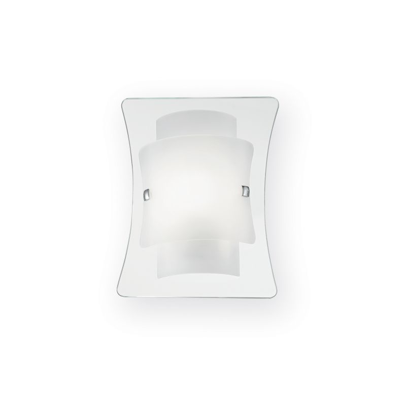 IdealLux-026473 - Triplo - Frosted and Transparent Glass Wall Lamp