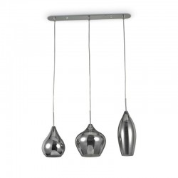 Soft - Chrome 3 Light over Island Fitting with Smoked Mirrored Glass Soft - Chrome 3 Light over Island Fitting with Smoked Mirrored Glass