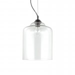 Bistro - Black Pendant with Clear Glass Shade Bistro - Black Pendant with Clear Glass Shade