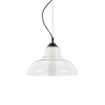 Bistro - Black Pendant with Clear Glass Shade Bistro - Black Pendant with Clear Glass Shade
