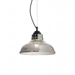 Bistro - Black Pendant with Smoked Glass Shade Bistro - Black Pendant with Smoked Glass Shade