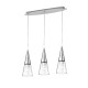 IdealLux-112367 - Cono - Transparent Cone Glass with Chrome 3 Light over Island Fitting