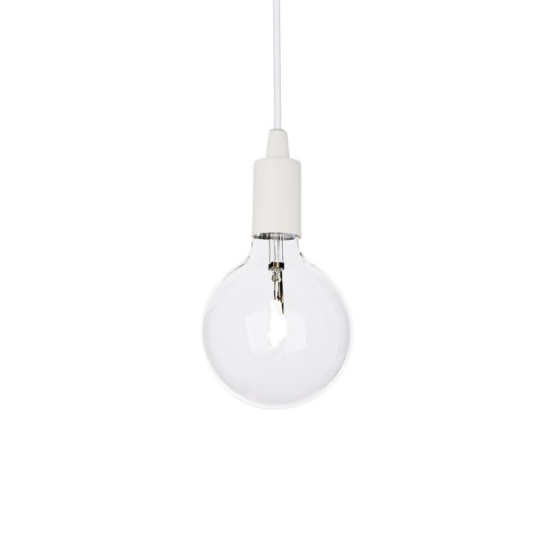 IdealLux-113302 - Edison - White Metal Single Hanging Pendant