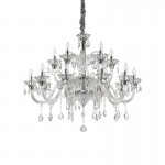 Colossal - Chrome 15 Light Chandelier with Clear Glass & Crystal Colossal - Chrome 15 Light Chandelier with Clear Glass & Crystal