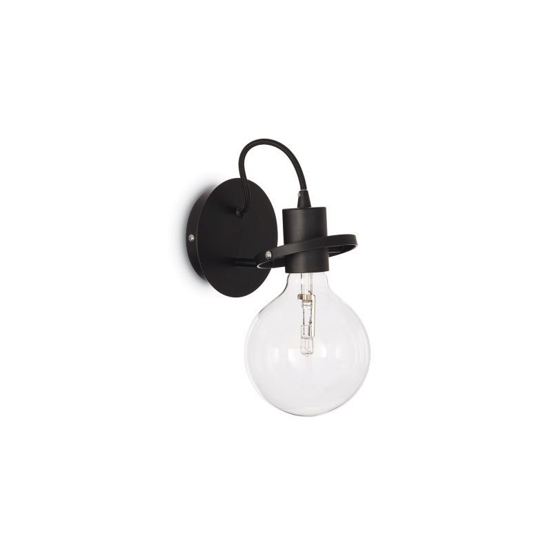 IdealLux-119502 - Radio - Adjustable Black Metal Single Wall Lamp