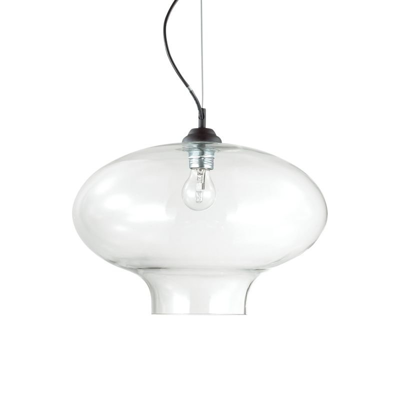 IdealLux-120898 - Bistro - Round Clear Glass Single Hanging Pendant