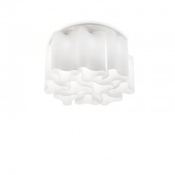 Compo - White 10 Light Ceiling Lamp with White Decorative Glass Compo - White 10 Light Ceiling Lamp with White Decorative Glass