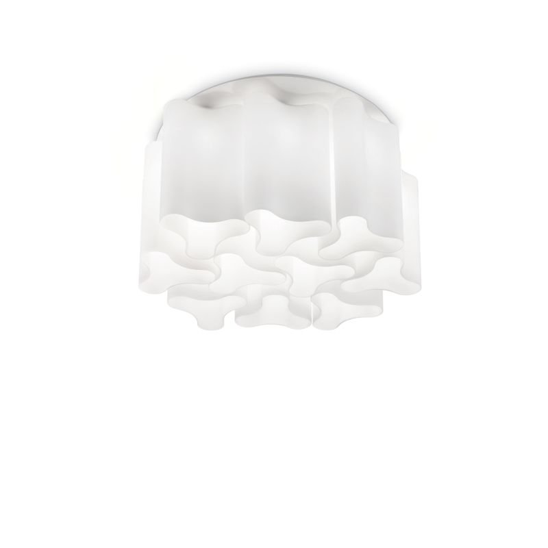 IdealLux-125510 - Compo - White Decorative Glass 10 Light Ceiling Lamp