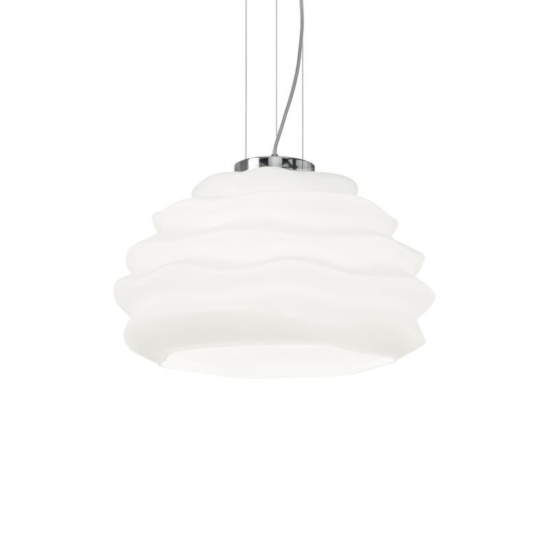 IdealLux-132389 - Karma - Small Decorative White Glass Single Pendant