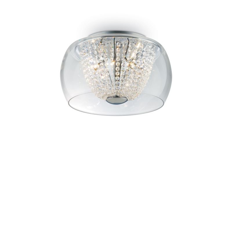 Ceiling Lights - Audi-61 - Crystal with Clear Glass 8 Light Ceiling Lamp IdealLux-133904 - Audi-61 - Crystal with Clear Glass 8 Light Ceiling Lamp