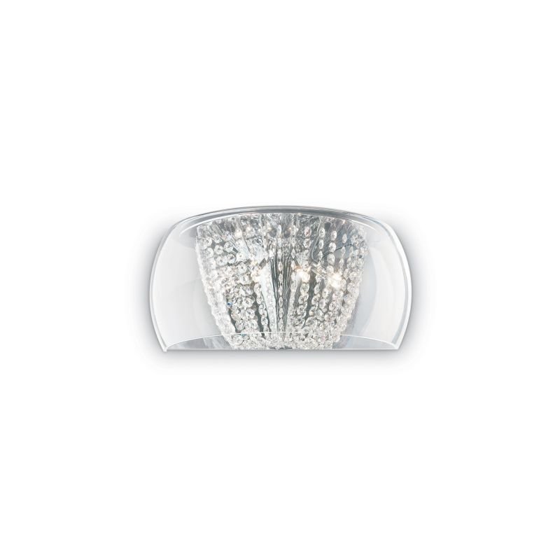 Wall Lights - Audi-61 - Crystal with Clear Glass 4 Light Wall Lamp IdealLux-133911 - Audi-61 - Crystal with Clear Glass 4 Light Wall Lamp