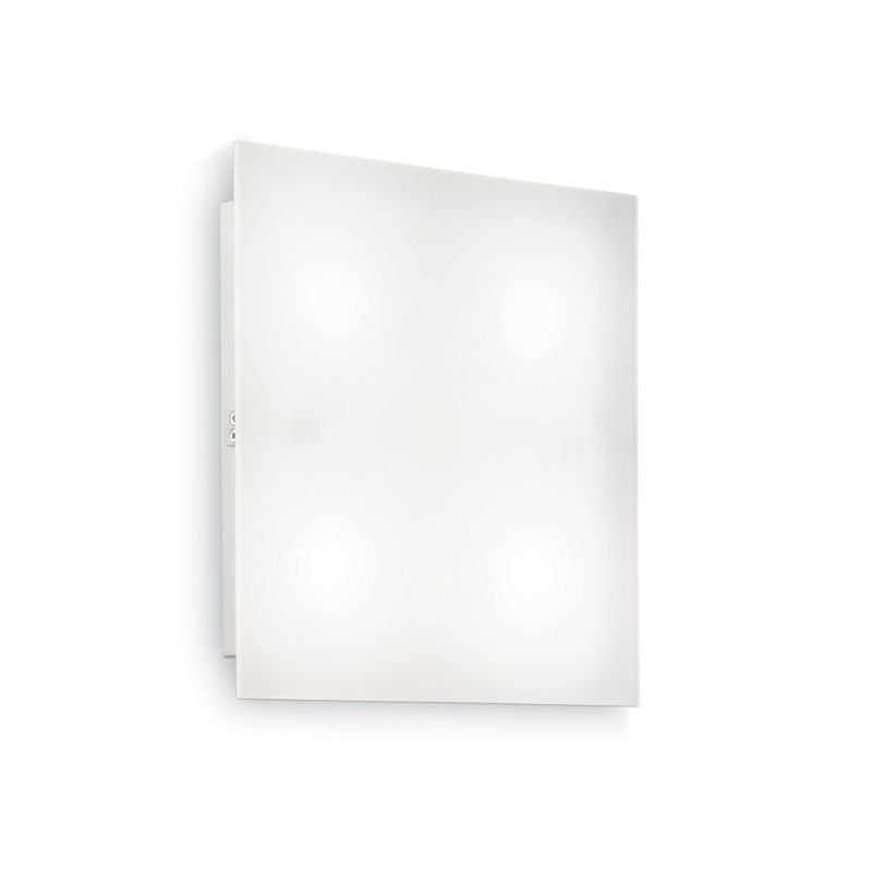 IdealLux-134901 - Flat - White Acrylic 4 Light Ceiling Lamp
