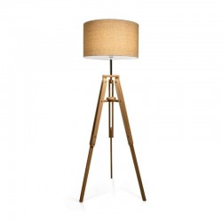 Klimt - Wood Tripod Floor Lamp with Beige Shade Klimt - Wood Tripod Floor Lamp with Beige Shade