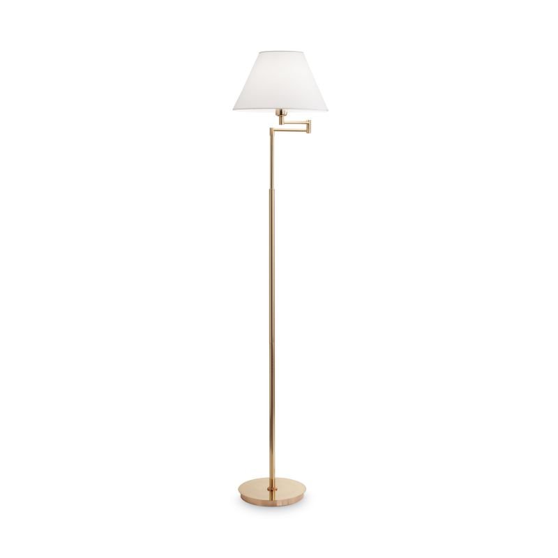 Table & Floor Lamp - Beverly - Adjustable White Fabric with Gold Floor Lamp IdealLux-140315 - Beverly - Adjustable White Fabric with Gold Floor Lamp