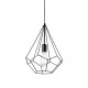 Ceiling Lights - Ampolla - Black Metal Cage Single Hanging Pendant IdealLux-148175 - Ampolla - Black Metal Cage Single Hanging Pendant