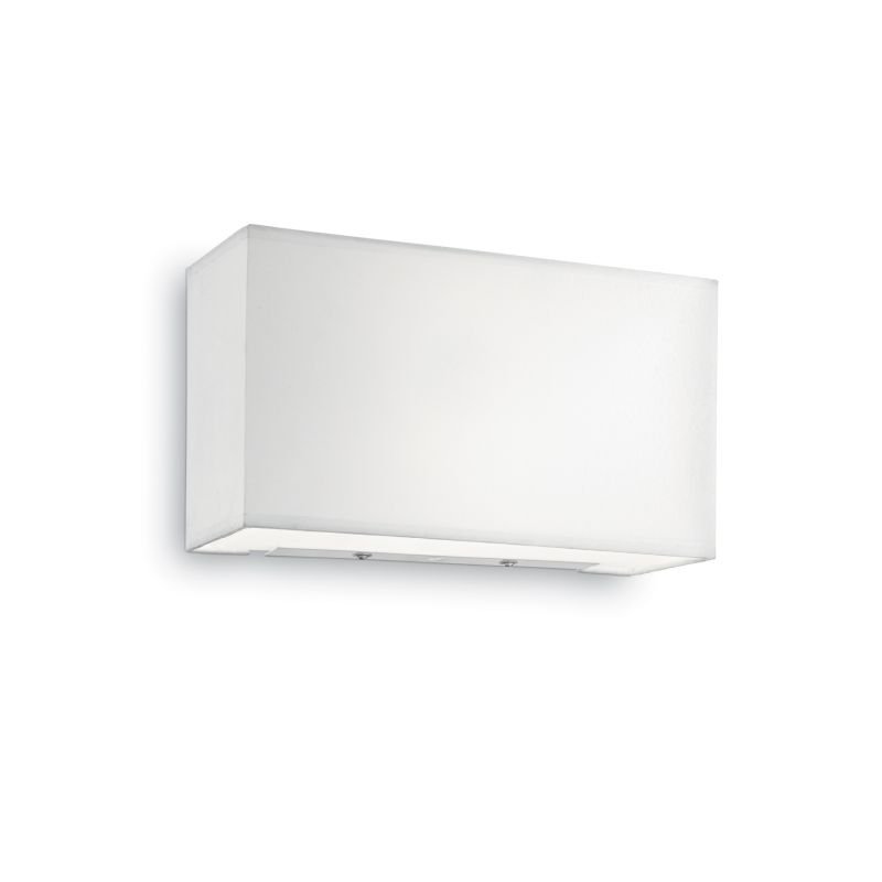 IdealLux-152851 - Hotel - White Fabric and Glass Diffuser Wall Lamp