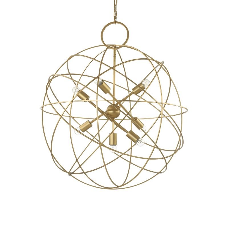IdealLux-156033 - Konse - Gold Metal Circular 7 Light Hanging Pendant