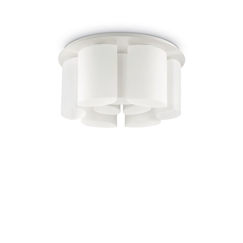 Ceiling Lights - Almond - White Decorative Glass 9 Light Ceiling Lamp IdealLux-159645 - Almond - White Decorative Glass 9 Light Ceiling Lamp
