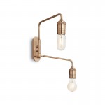 Triumph - Antiqued Brass 2 Light Plug-in Wall Lamp  Triumph - Antiqued Brass 2 Light Plug-in Wall Lamp