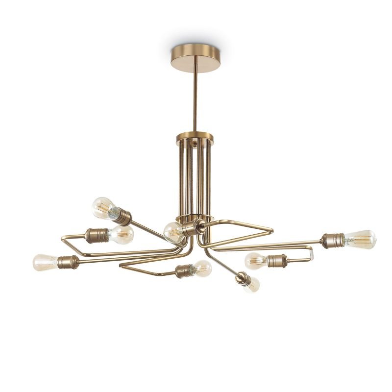 IdealLux-160269 - Triumph - Antiqued Brass 8 Light Centre Fitting