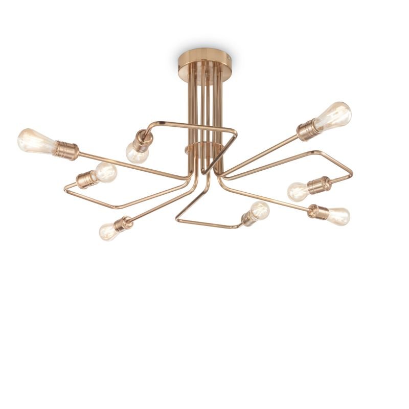 IdealLux-160313 - Triumph - Antiqued Brass 8 Light Ceiling Lamp