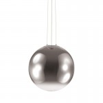 Mapa Fade - Chrome Pendant with Ombre Smoked Glass Ø 50 cm Mapa Fade - Chrome Pendant with Ombre Smoked Glass Ø 50 cm
