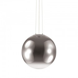 Mapa Fade - Chrome Pendant with Ombre Smoked Glass Ø 50 cm Mapa Fade - Chrome Pendant with Ombre Smoked Glass Ø 50 cm