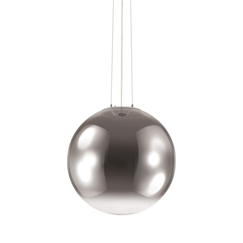 IdealLux-161327 - Mapa fade - Smoky Glass Globe with Chrome Single Pendant -Ø50