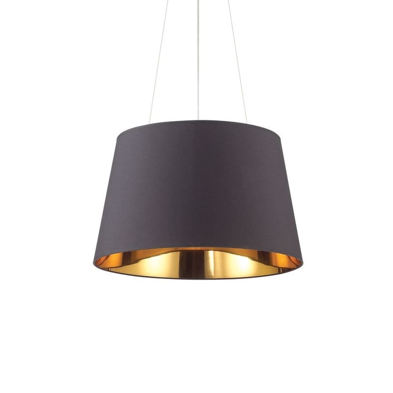 IdealLux-161648 - Nordik - Black and Gold Fabric 4 Light Hanging Pendant