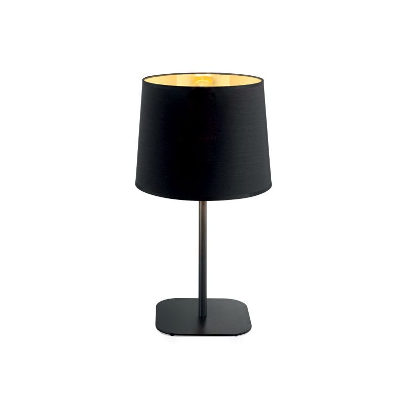 IdealLux-161686 - Nordik - Black and Gold Fabric Table Lamp