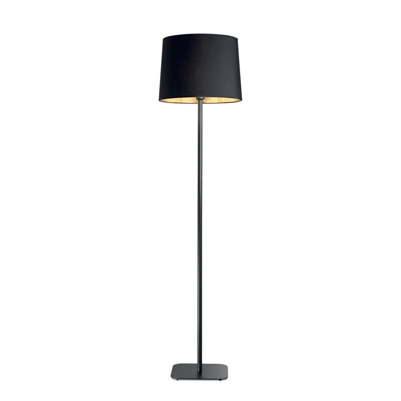 IdealLux-161716 - Nordik - Black and Gold Fabric Floor Lamp
