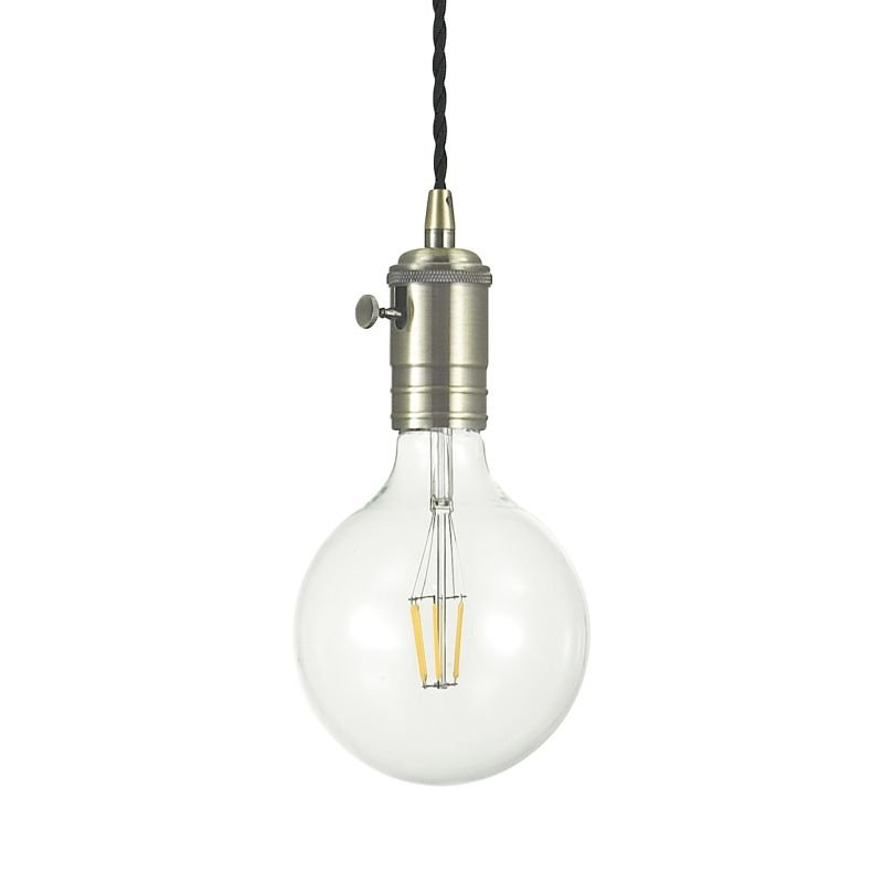 IdealLux-163109 - Doc - Antique Brass Metal with Switched Single Pendant