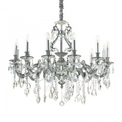 Gioconda - Antique Silver 12 Light Chandelier with Crystal Gioconda - Antique Silver 12 Light Chandelier with Crystal