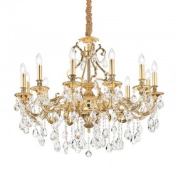 Gioconda - Gold 12 Light Chandelier with Crystal Gioconda - Gold 12 Light Chandelier with Crystal