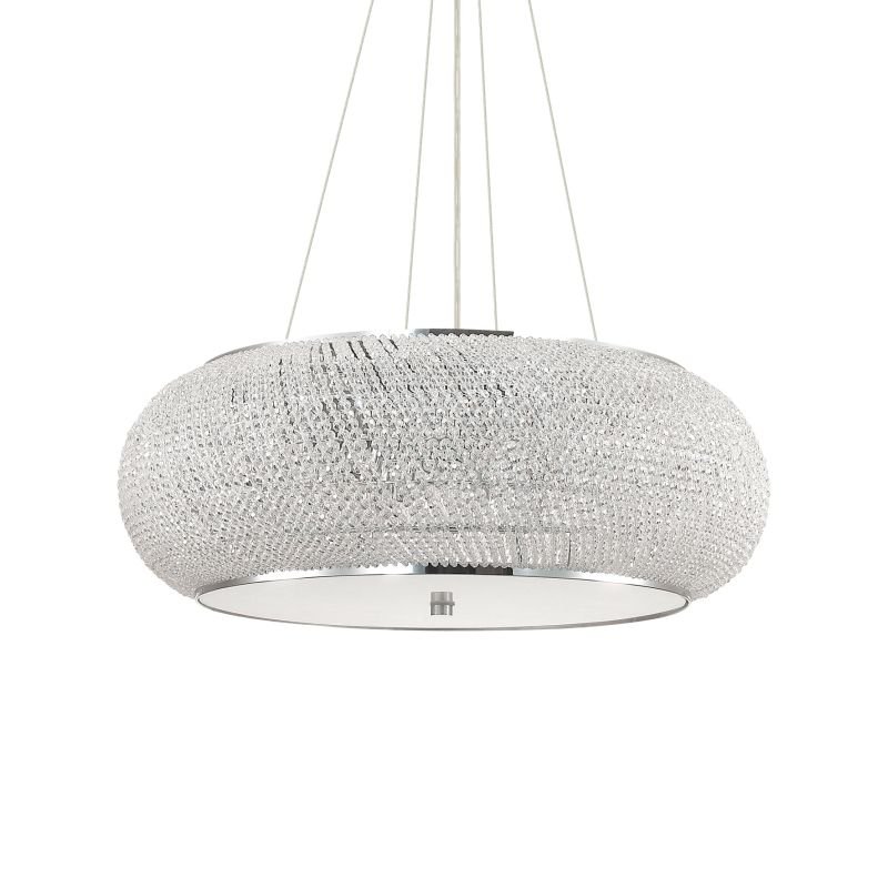 IdealLux-164977 - Pasha - Crystal with Chrome 14 Light Hanging Pendant