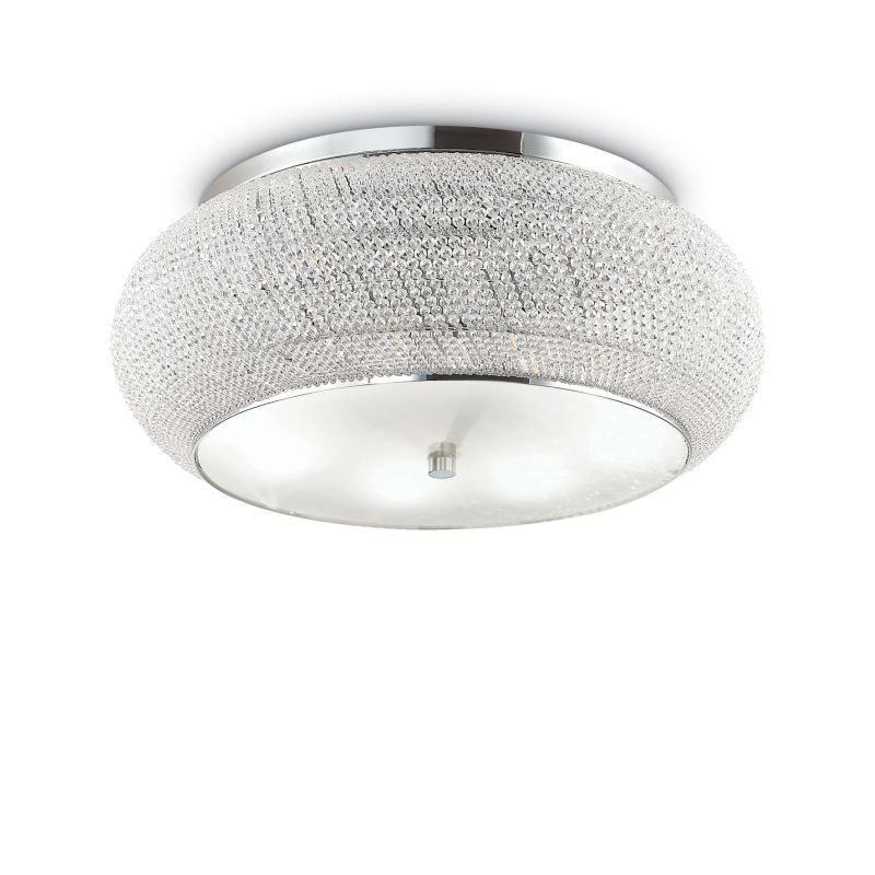 IdealLux-164991 - Pasha - Crystal with Chrome 14 Light Ceiling Lamp