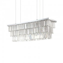 Martinez - Chrome 8 Light over Island Fitting with Crystal  Martinez - Chrome 8 Light over Island Fitting with Crystal