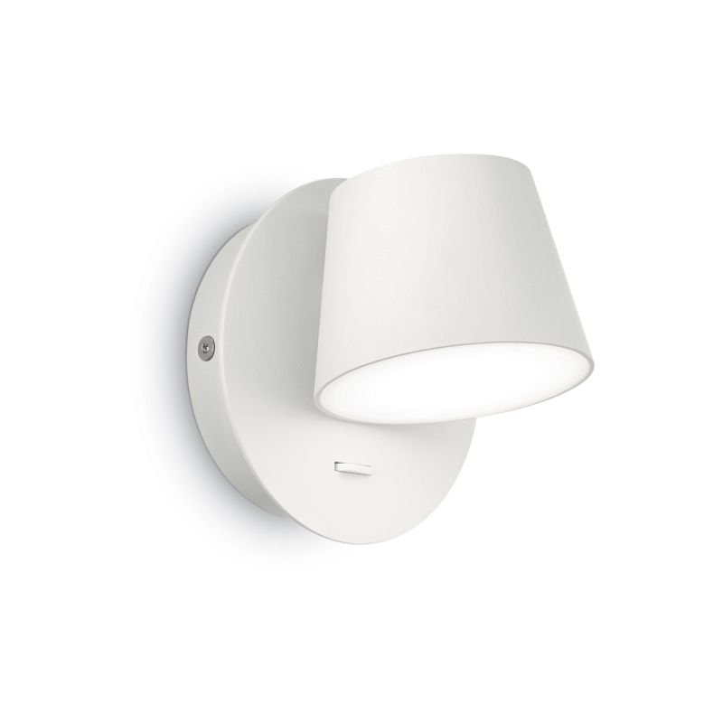 IdealLux-167152 - Gim - LED Round White Aluminium Wall Light