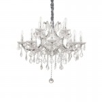 Napoleon - Chrome 12 Light Chandelier with Clear Glass & Crystal