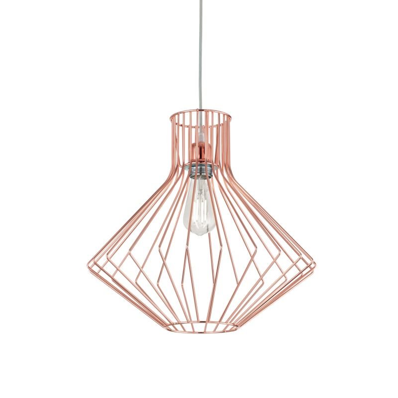 Ceiling Lights - Ampolla - Copper Metal Cage Single Hanging Pendant IdealLux-167503 - Ampolla - Copper Metal Cage Single Hanging Pendant