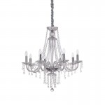 Amadeus - Chrome 8 Light Chandelier with Clear Glass & Crystal