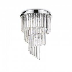 Carlton - Chrome 12 Light Ceiling Fitting with Crystal Carlton - Chrome 12 Light Ceiling Fitting with Crystal