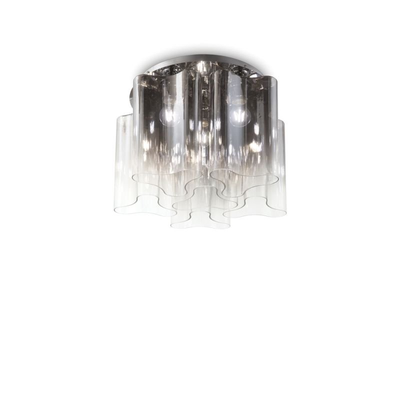 IdealLux-172828 - Compo - Smoky Decorative Glass 6 Light Ceiling Lamp