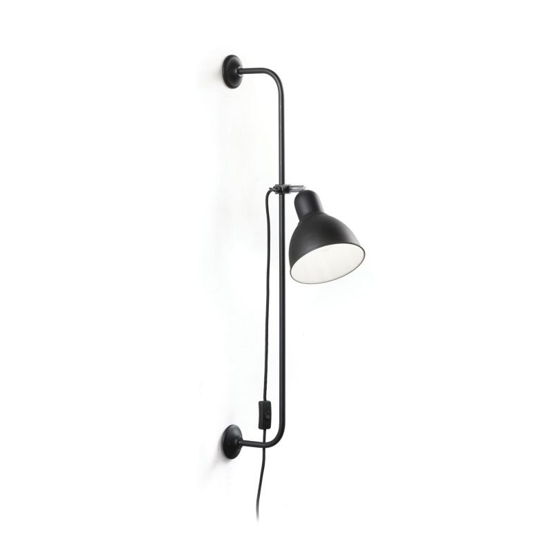 IdealLux-179643 - Shower - Adjustable Black Wall Lamp